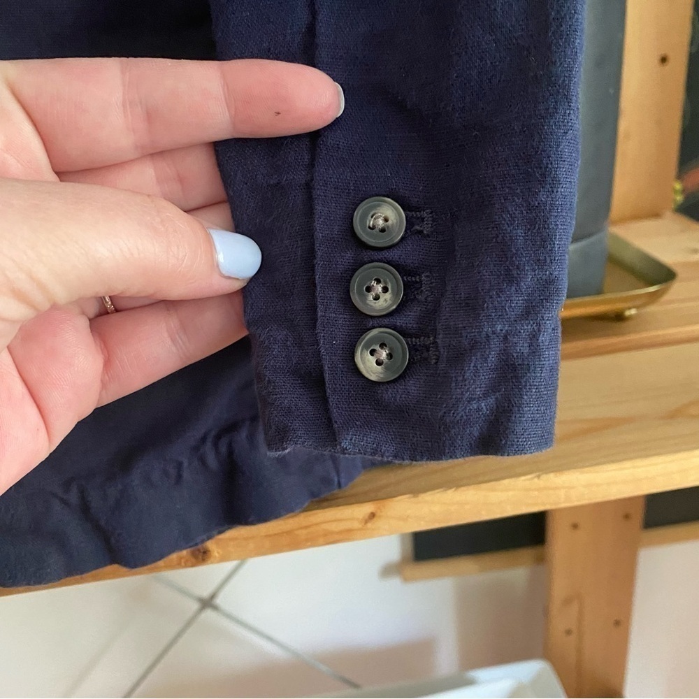 Janie and Jack Navy Blue Linen Cotton Blazer Jacket 3t - Picture 10 of 11